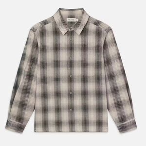Frame Baja Plaid Shirt White and Black Small